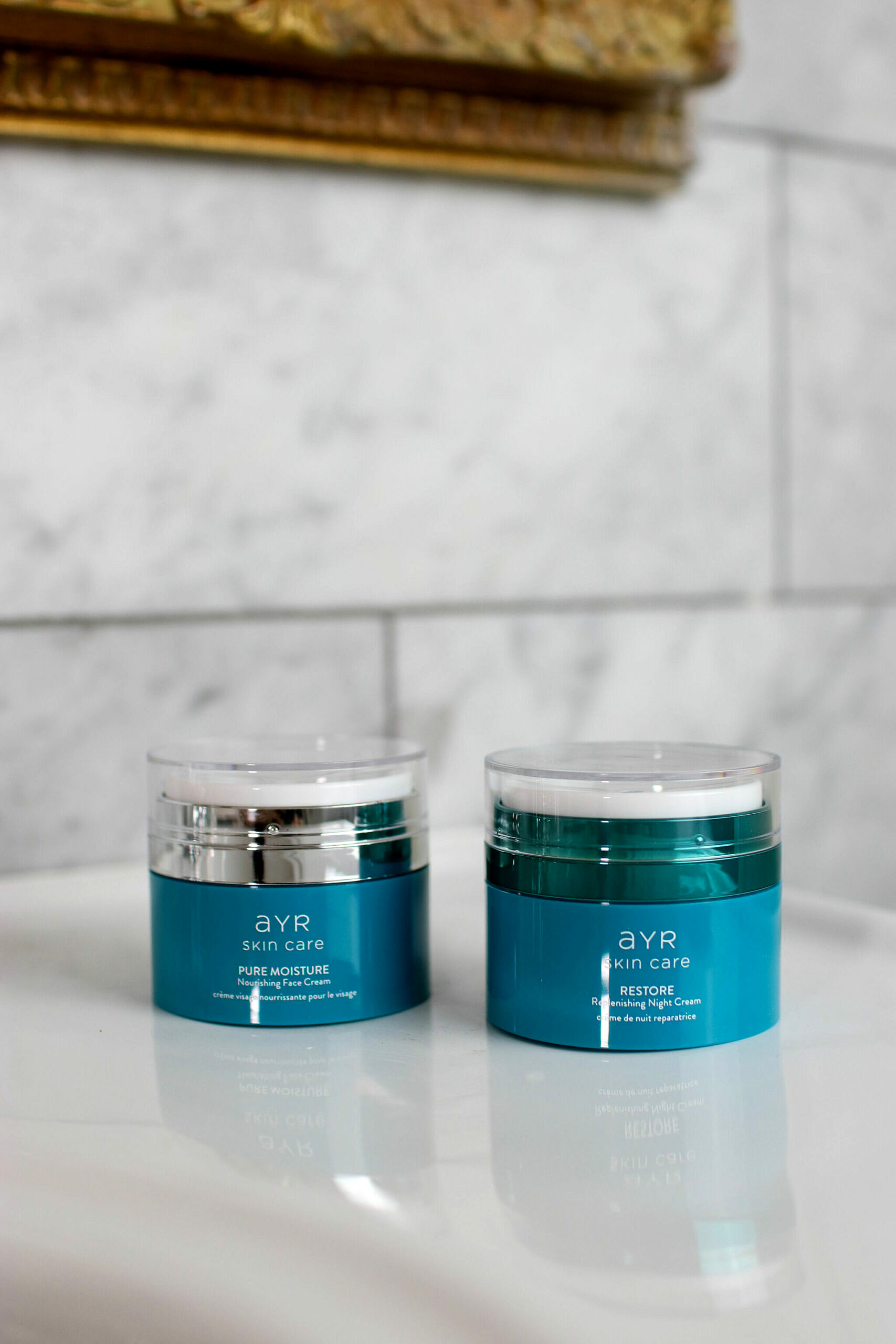 AYR Skincare Products | Organic and Carefully Sourced Natural Ingredients | Pure Moisture Nourishing Face Cream and Restore Replenishing Night Cream