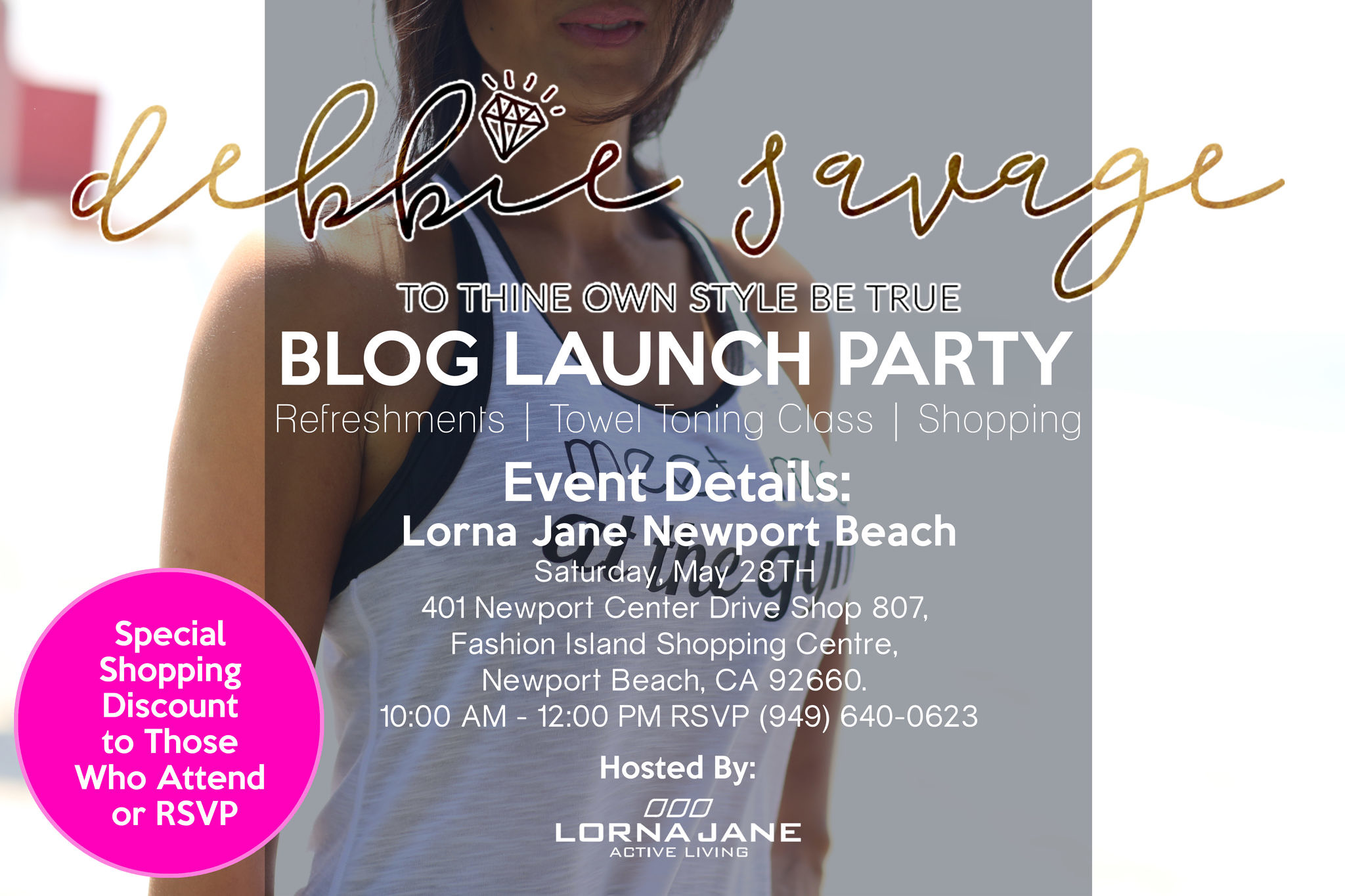 You Are Invited to My Blog Launch Party | Hosted by Lorna Jane Newport Beach