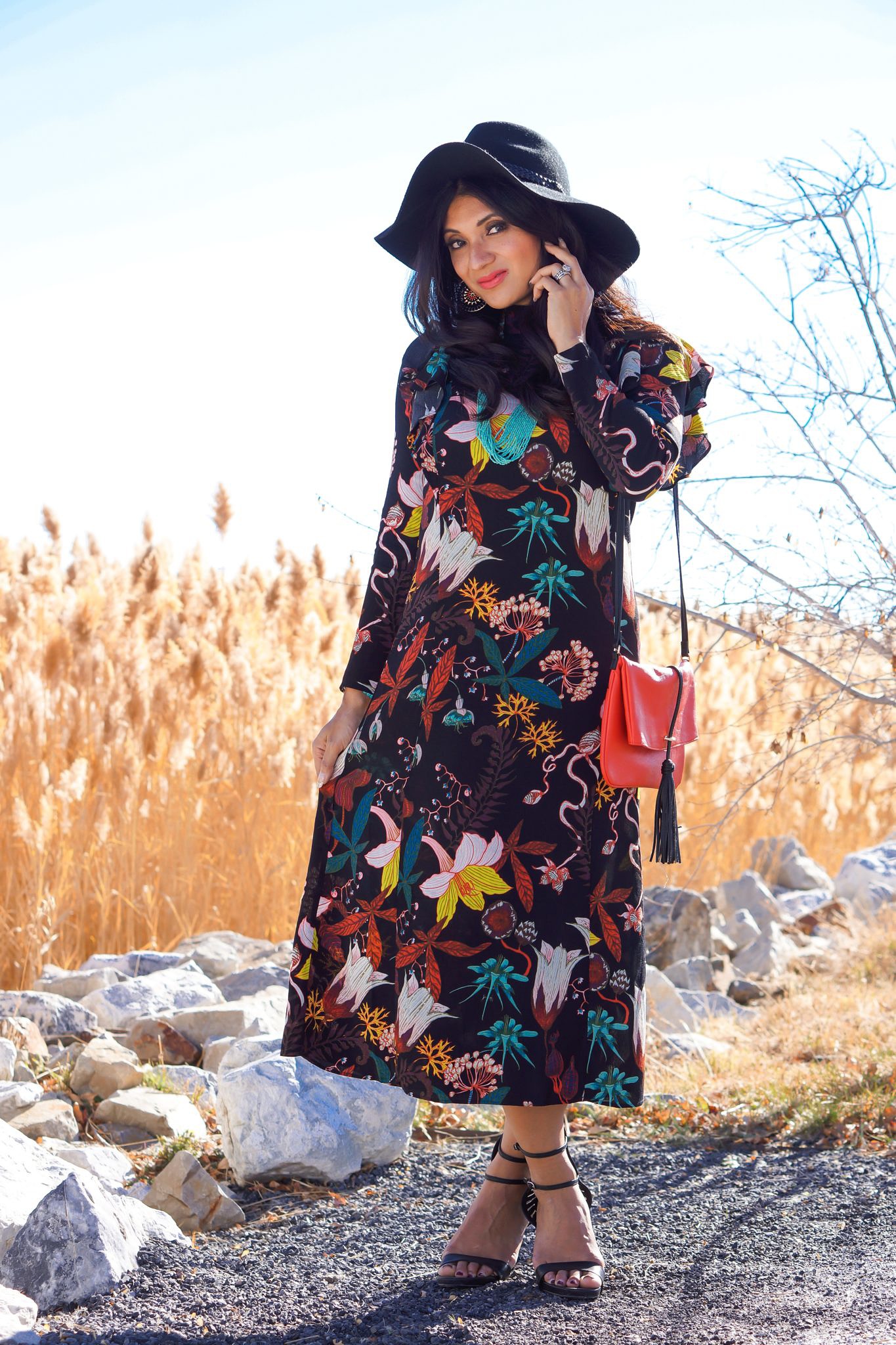 To Thine Own Style Be True | Black Floral H&M Dress
