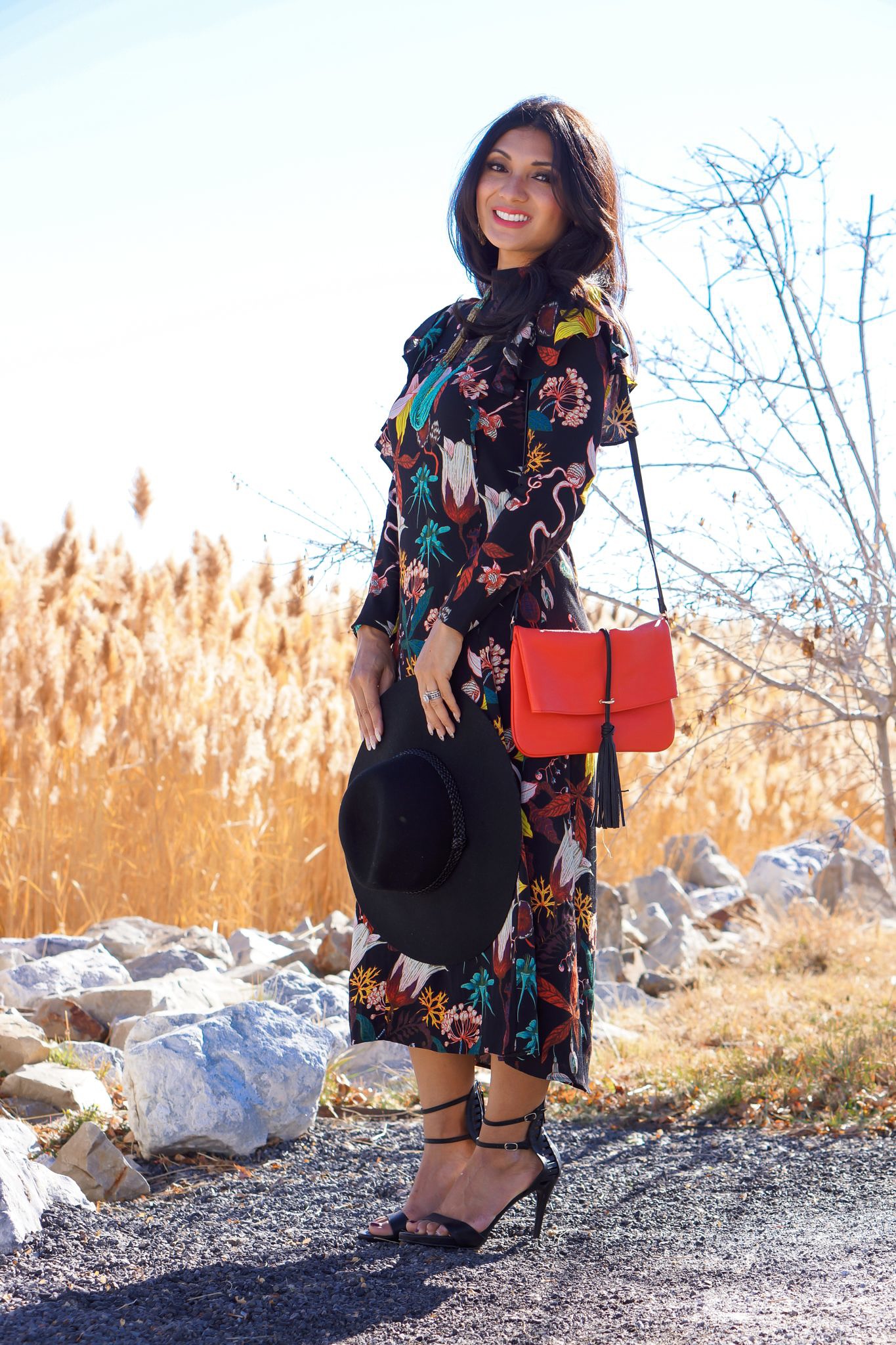 To Thine Own Style Be True | Black Floral H&M Dress