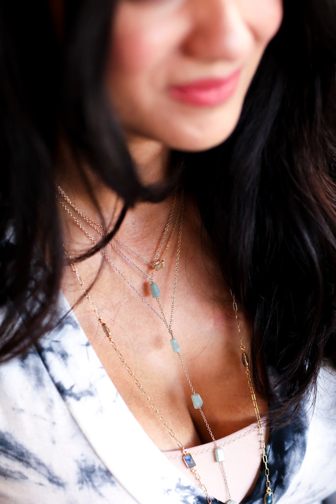 The delicate layered look with Heather Hawkins Jewelry 
