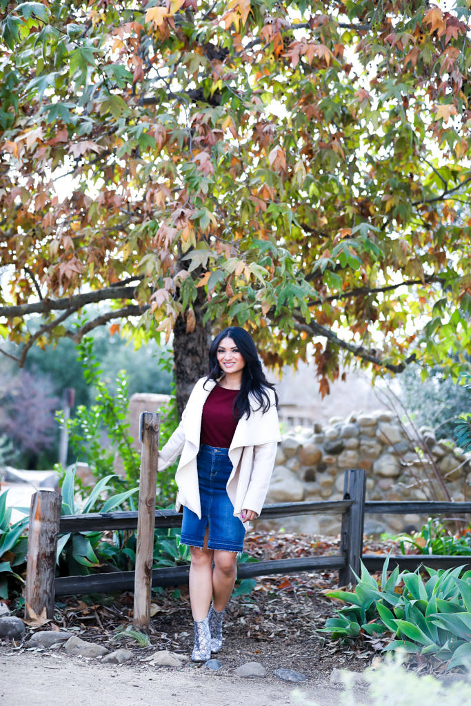 Outfit Inspiration: Faux Shearling Jacket, Ruffled Top & Ankle Booties + $500 Target Giveaway