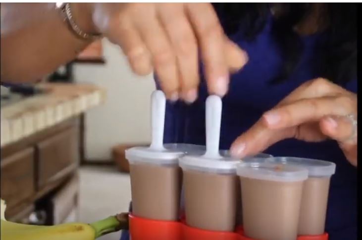 Healthy Cool Treat Recipe: Chocolate, Peanut Butter, Banana, Yogurt Pops