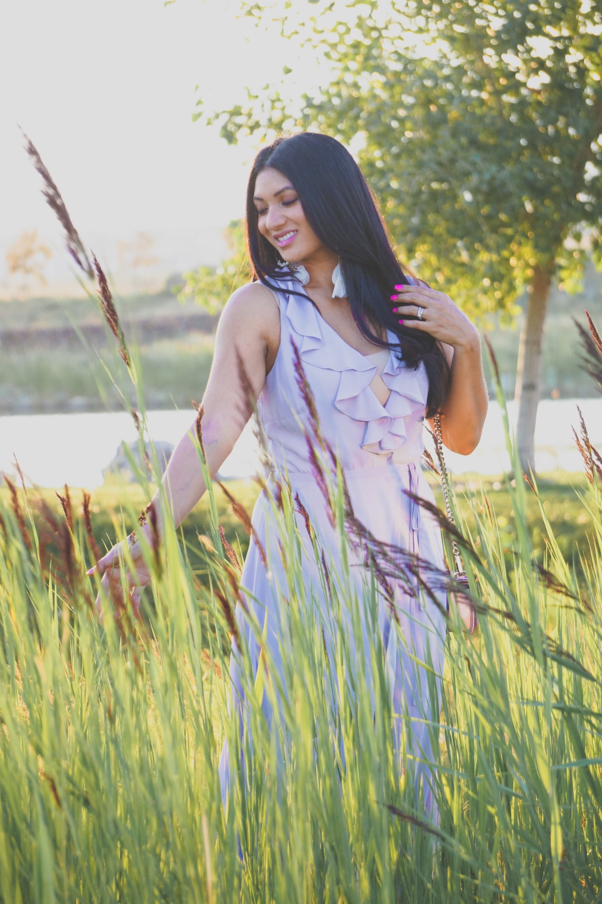 Lavender Fields | Tobi Lavender Wrap Dress | Debbie Savage Orange County Fashion Blogger of To Thine Own Style Be True 