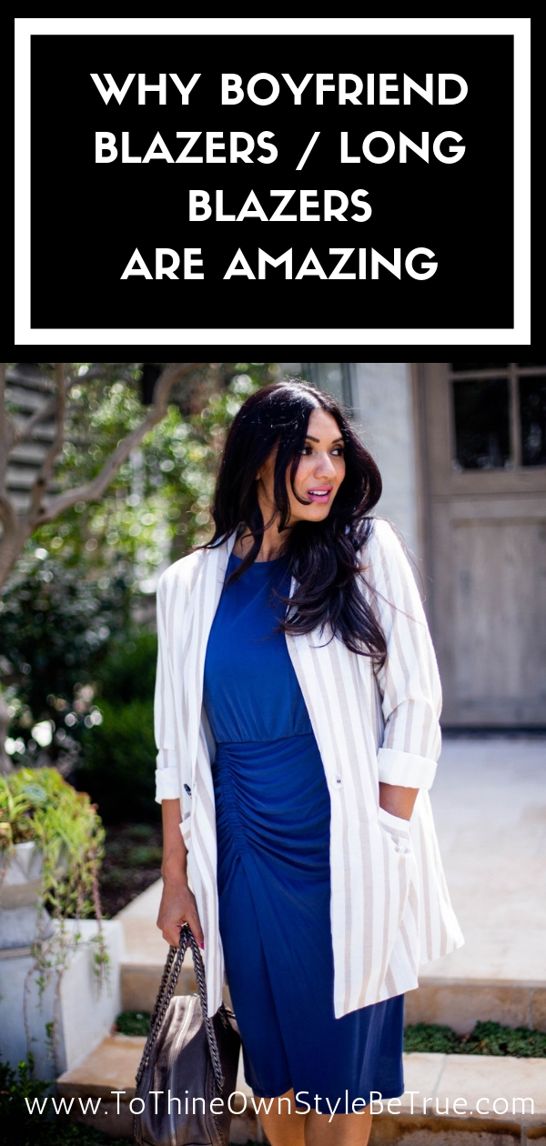 Bookmark this post ASAP if you have ever wanted to style the boyfriend blazer trend. Orange County Fashion Blogger Debbie Savage is sharing her favorite way to style the boyfriend blazer trend like a pro!  Boyfriend Blazer- Styling a Boyfriend Blazer- Long Boyfriend Blazer