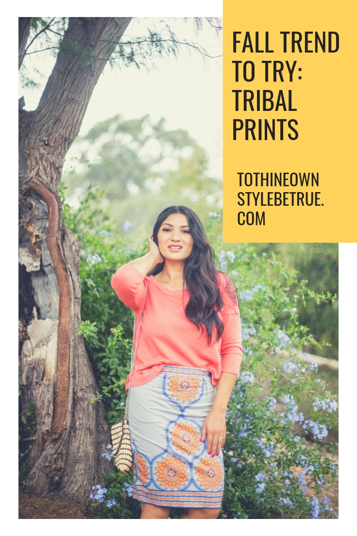 Curious what fall trends you need to try? Orange County Blogger Debbie Savage is sharing one of falls biggest trends - tribal print and why you need to try it ASAP! 