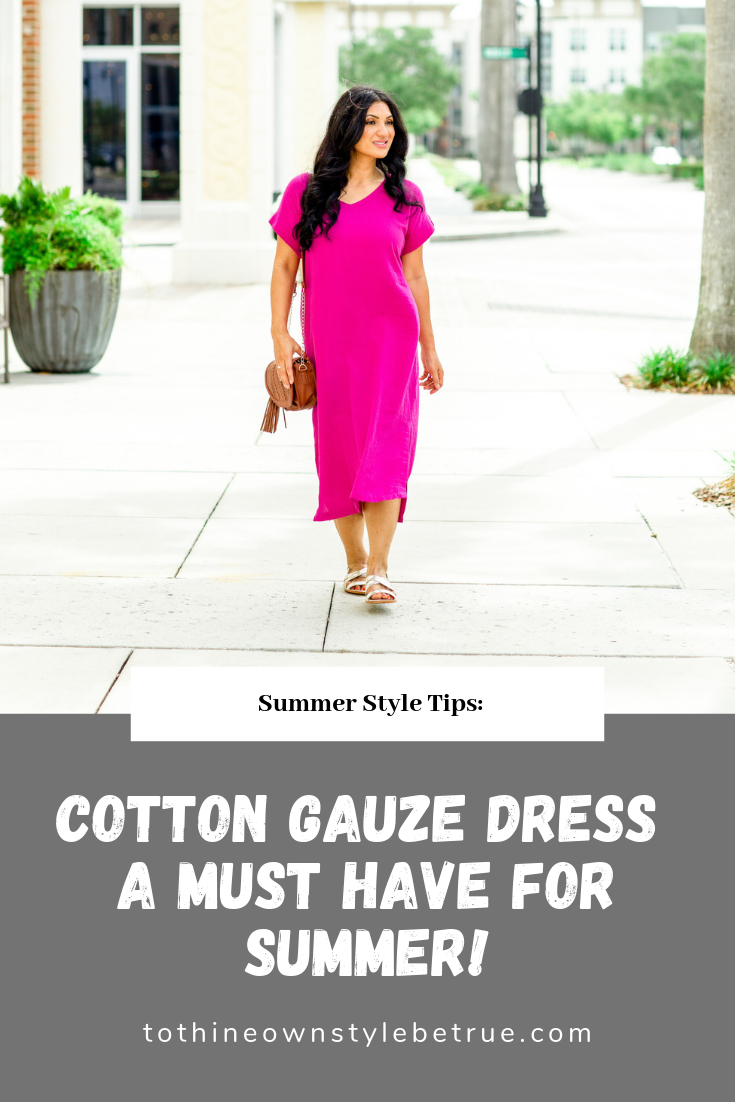 Curious why you need a cotton gauze dress this summer? Orange County Blogger Debbie Savage is sharing why a cotton gauze dress is perfect for the summer! Click to see why!
