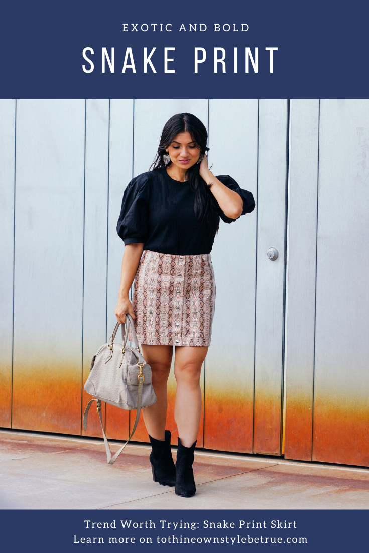 Curious about the snake print trend? Orange County Blogger Debbie Savage is sharing how to style the snake print trend effortlessly. See how here! 