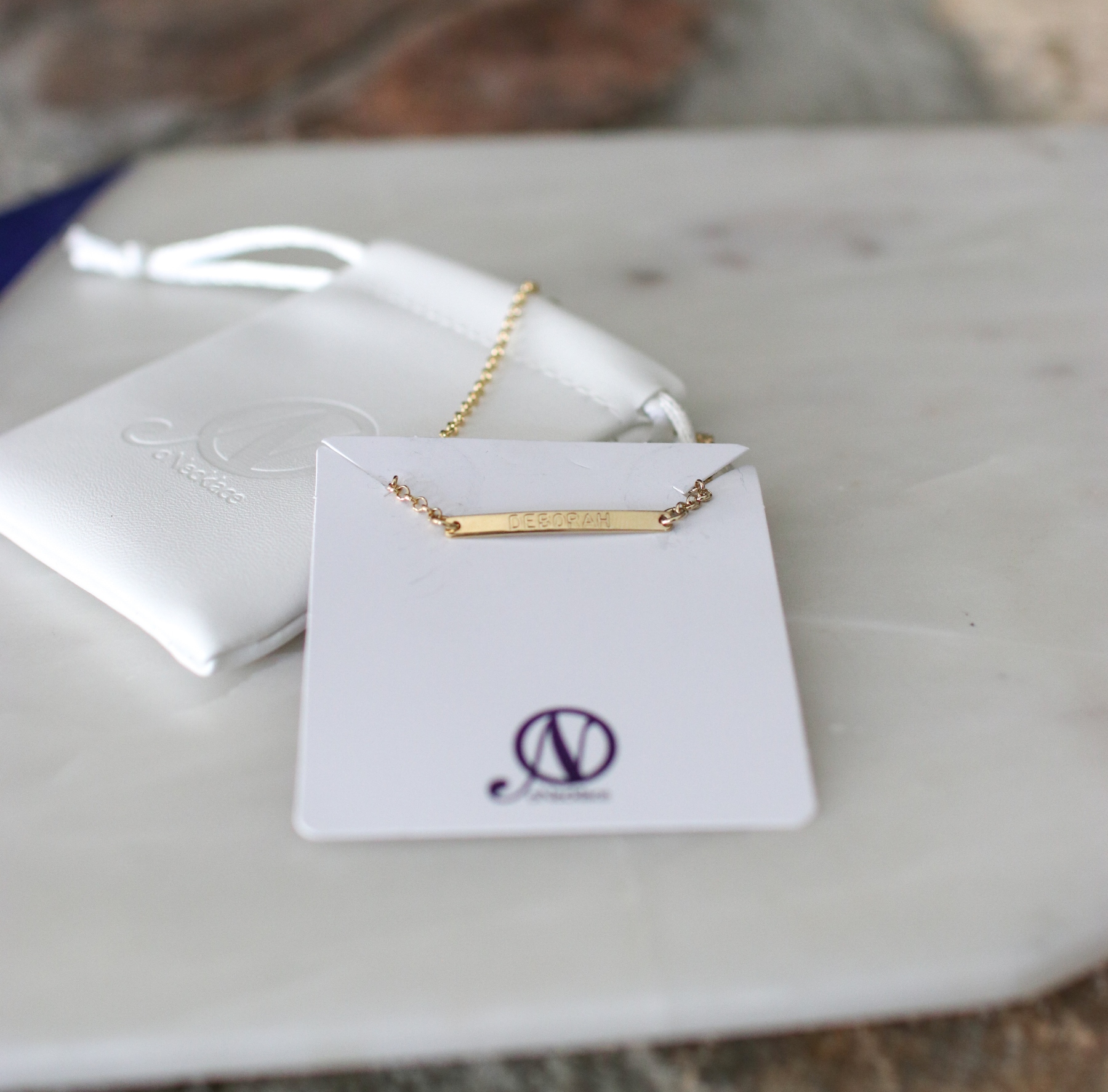 oNecklace Personalized Jewelry Skinny Bar Bracelet 