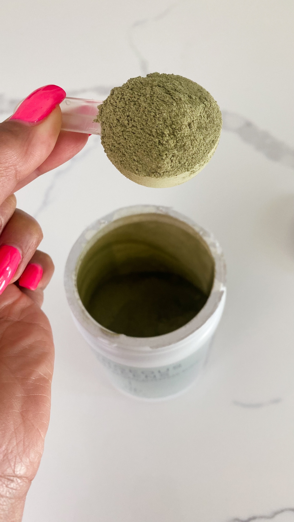 Ajna Wellbeing Gorgeous Greens Powder Close-Up Shot